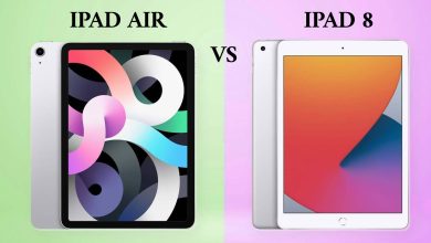 What is the difference between iPad 8 and iPad Air?