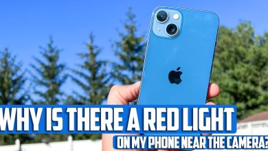 Why is there a red light on my phone near the camera?