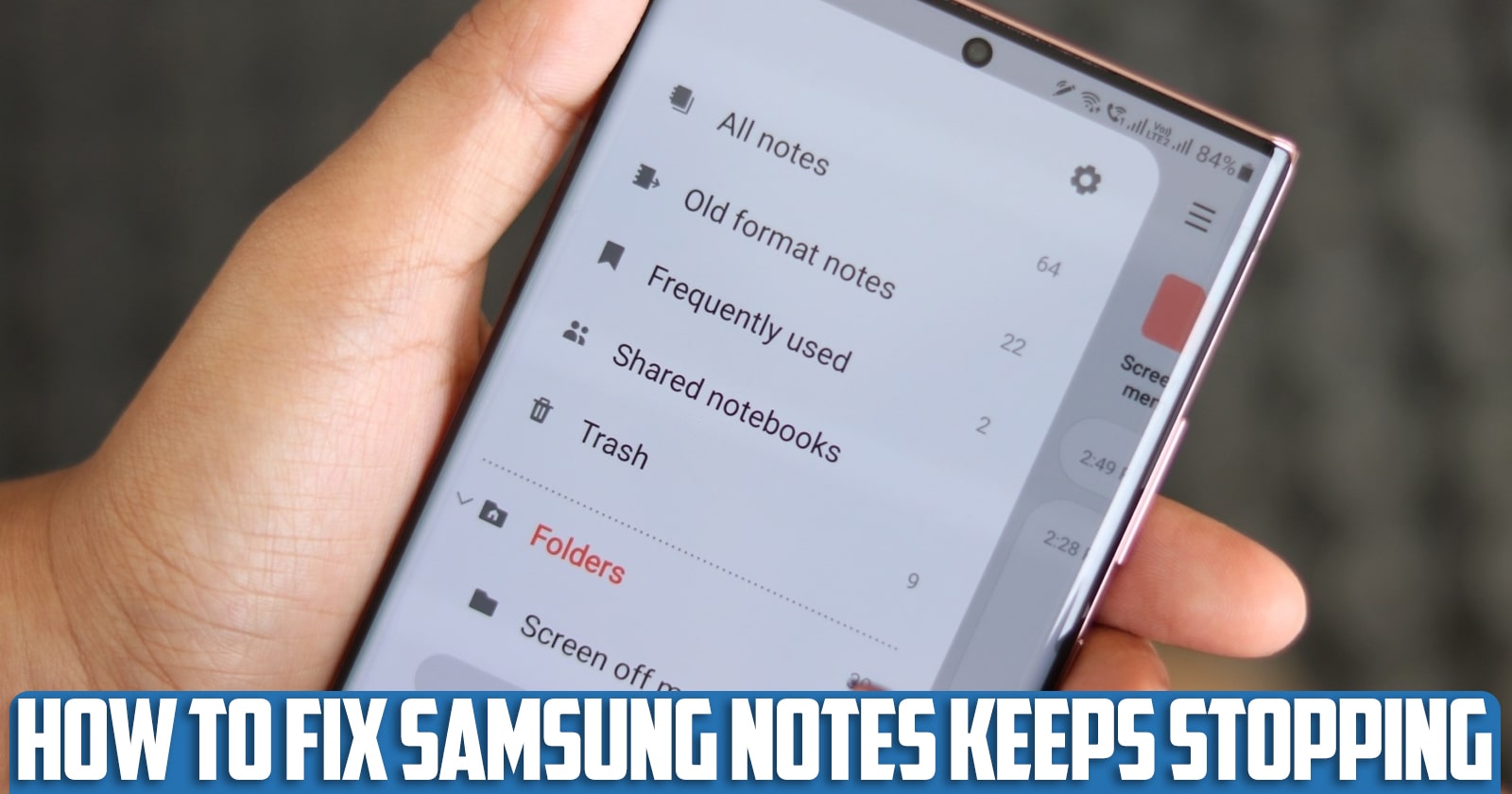 How to Fix Samsung Notes Keeps Stopping?