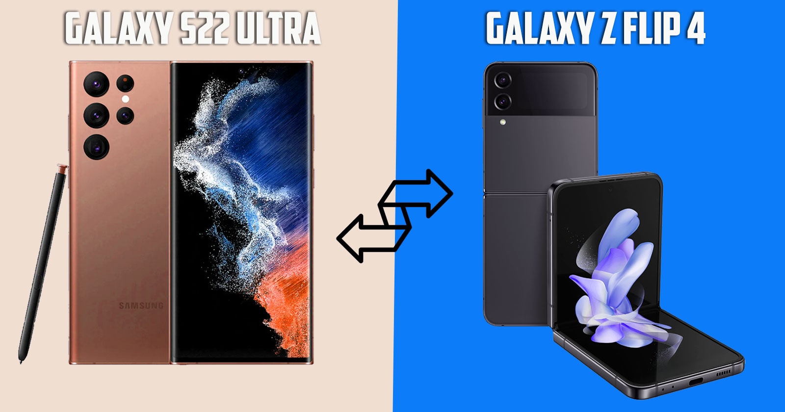 Compare Samsung Galaxy S22 Ultra vs Samsung Galaxy Z Flip 4