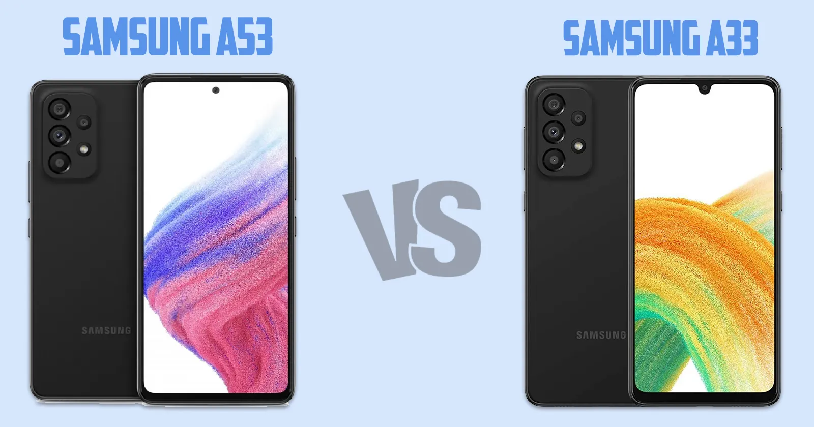 Samsung Galaxy A53 vs Samsung Galaxy A33[ Full Comparison ]