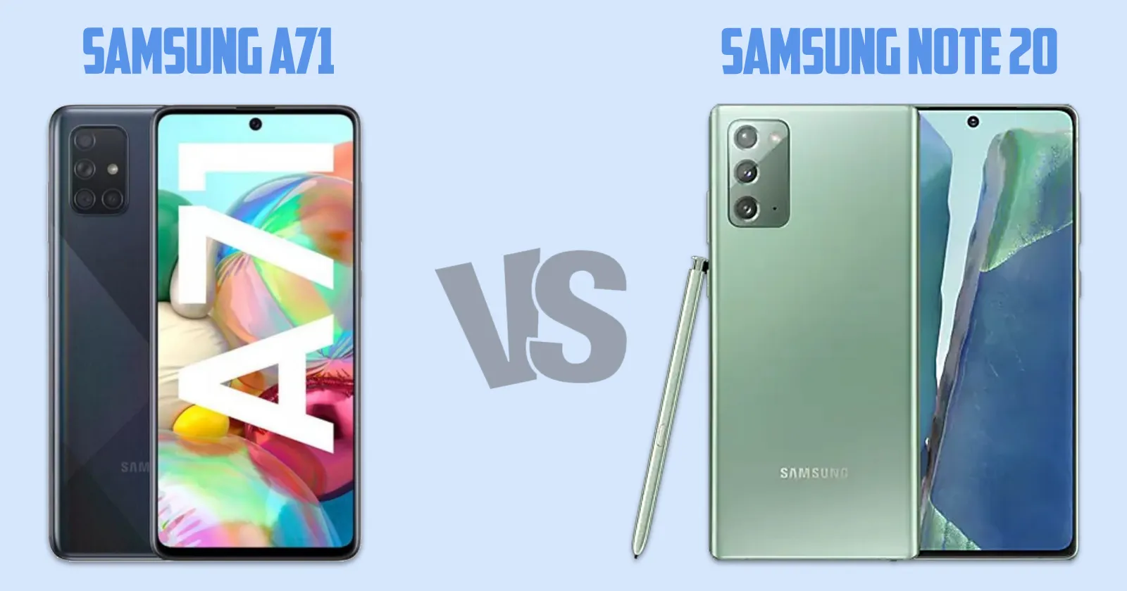 Samsung Galaxy A71 vs Samsung Galaxy Note 20[ Full Comparison ]
