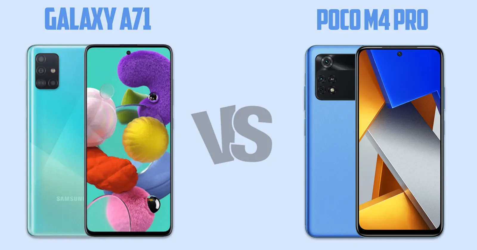Samsung Galaxy A71 vs Xiaomi Poco M4 Pro[ Full Comparison ]